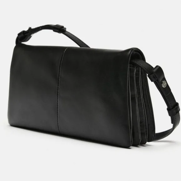 Zara Minimalist Leather Crossbody Bag - Picture 2 of 10